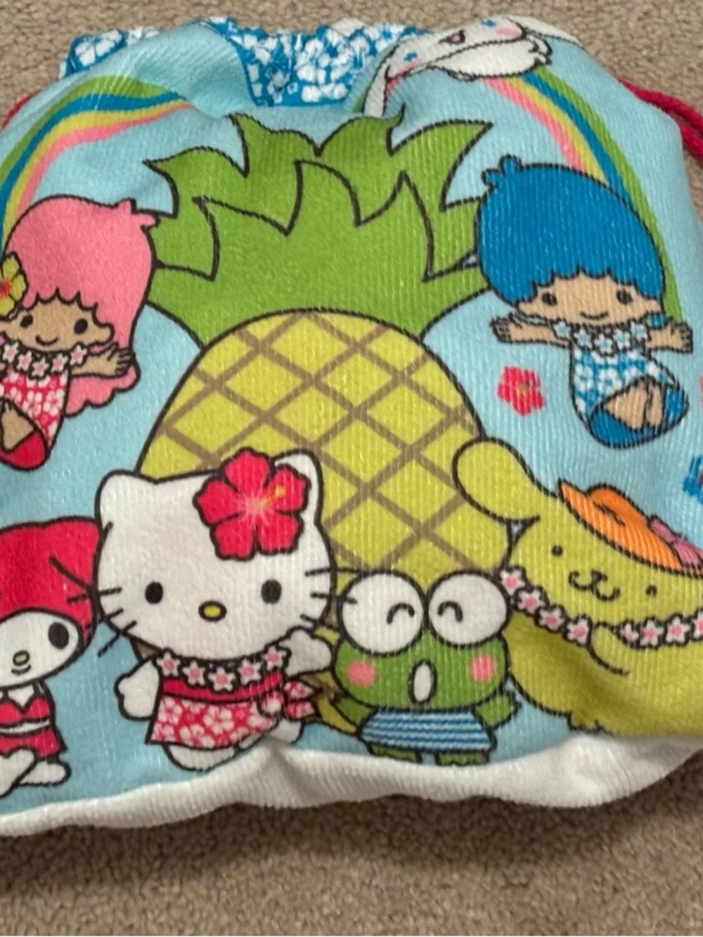 Loot Crate Sanrio Hello Kitty and Friends Beach Towel Bag Exclusive NWOT Keroppi